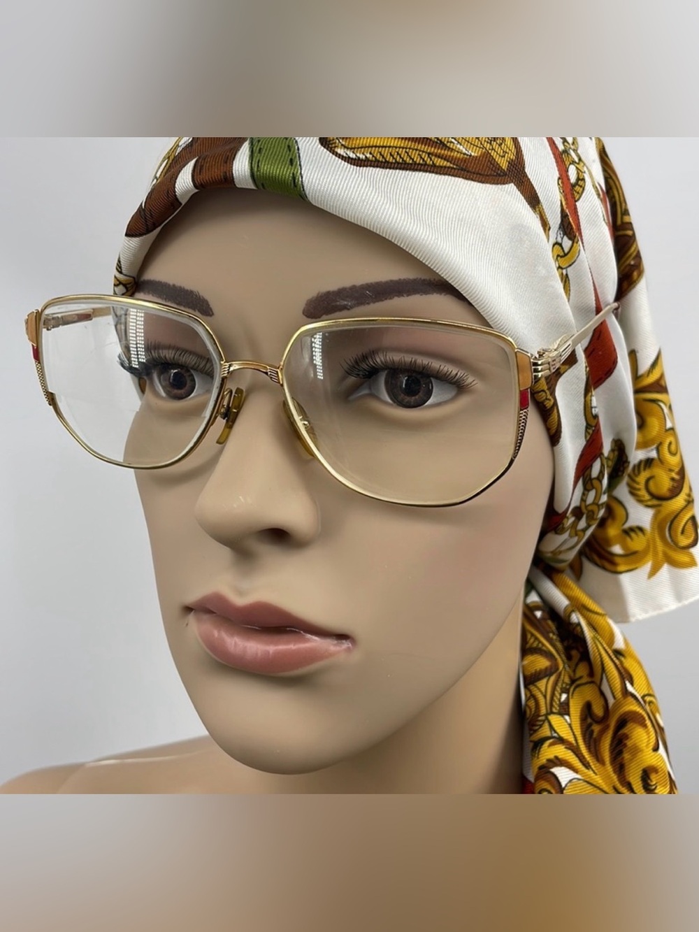 Vintage 70’s Gold & Burgundy Aviator Eyeglasses